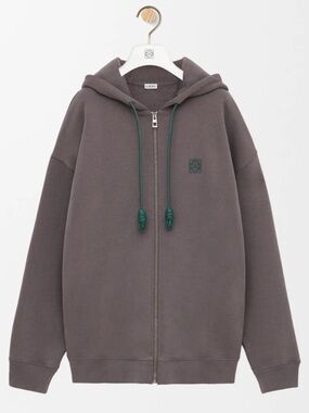 Loewe Anagram Cotton-Blend Fill-Zip Hoodie (XL)